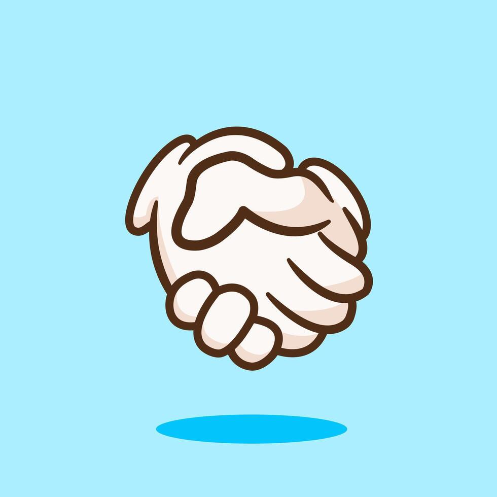 Handshake Symbolic Representation of Agreement and Collaboration Illustration Cartoon Design vector