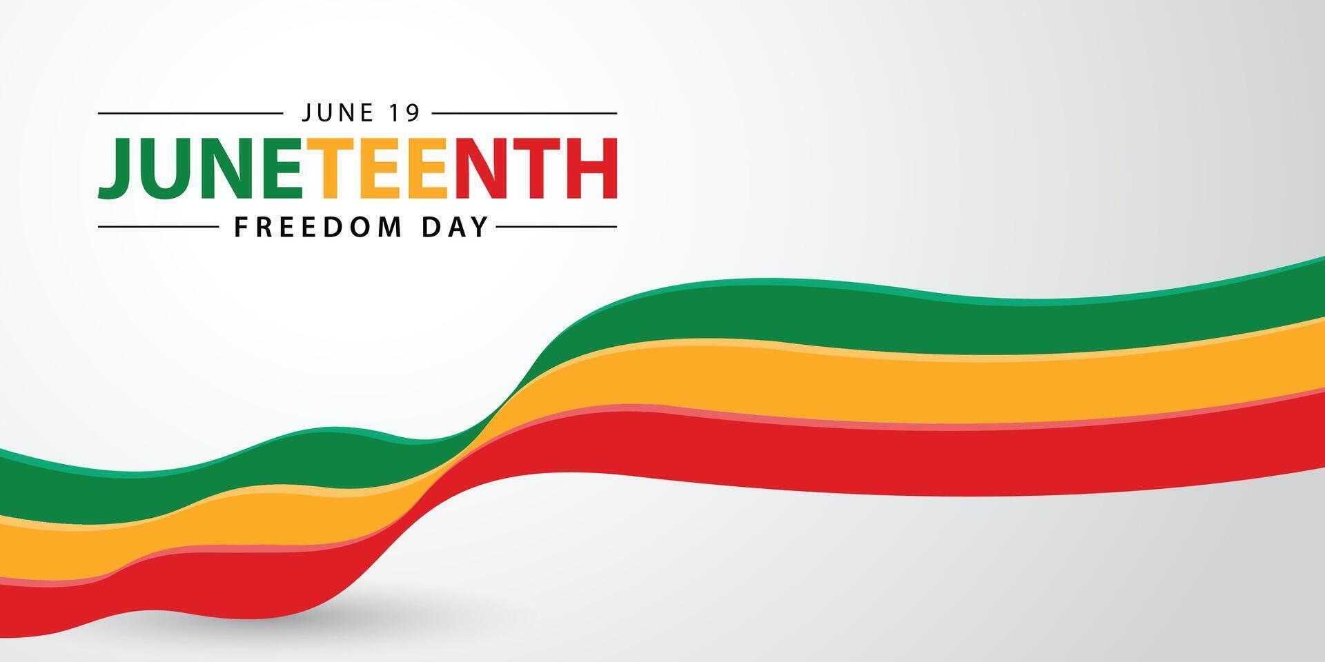 Juneteenth Day. Emancipation or Freedom Day. American annual holiday banner. illustration vector