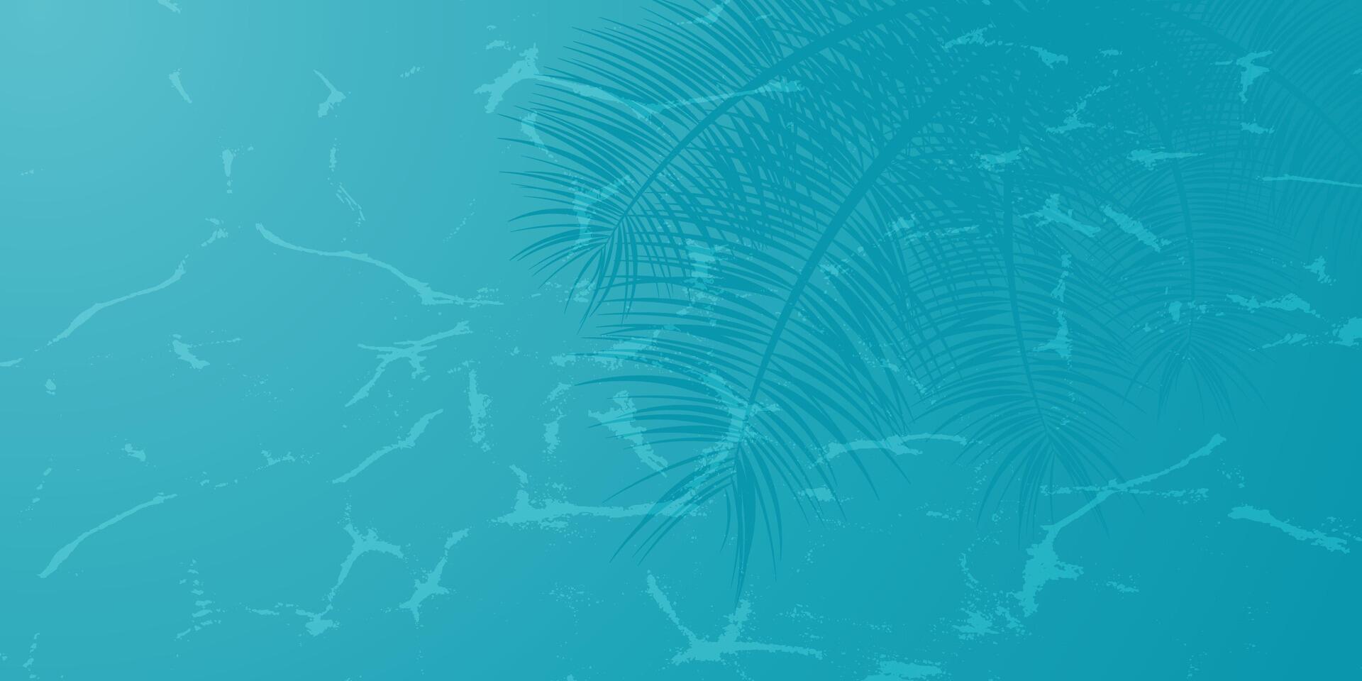 Water in a swimming pool with reflections of palm trees stock vector