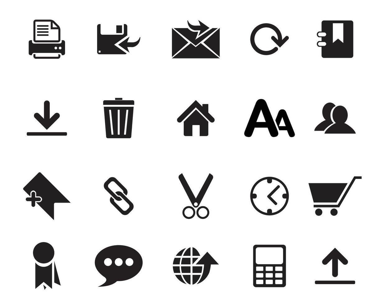 Web icons set , web and communication icons for web computer and mobile vector