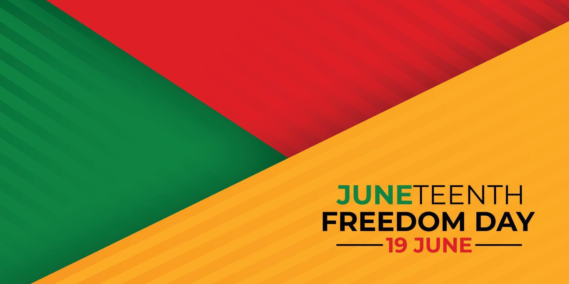 Juneteenth Freedom Day. June 19 African American Liberation Day. vector
