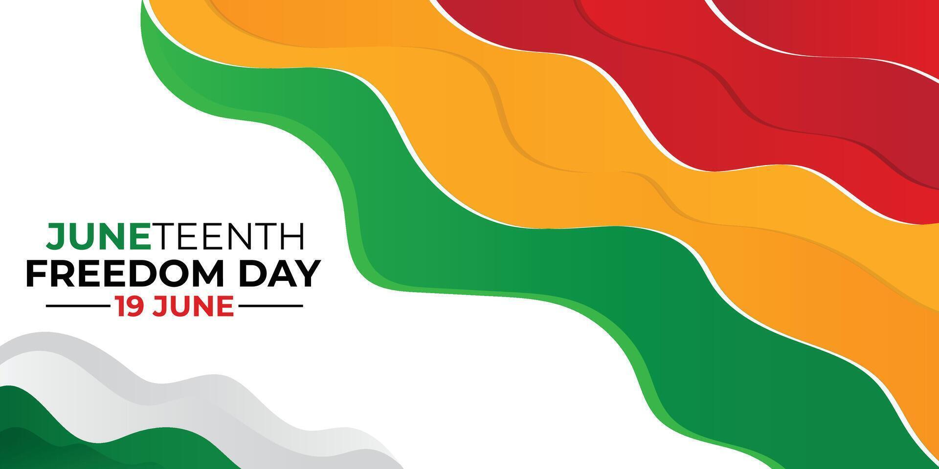 Juneteenth Freedom Day Abstract Illustration banner, Juneteenth Freedom Day flag vector