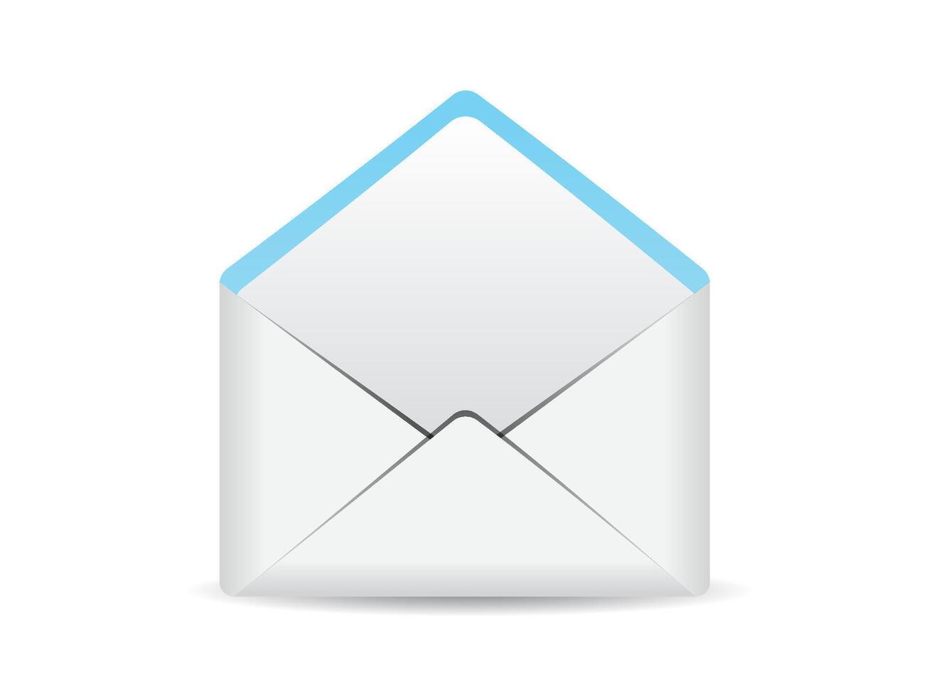 Unfold open envelope, greeting card envelope concept illustration flat design eps10, graphic element for landing page, empty state app or web ui, etc vector