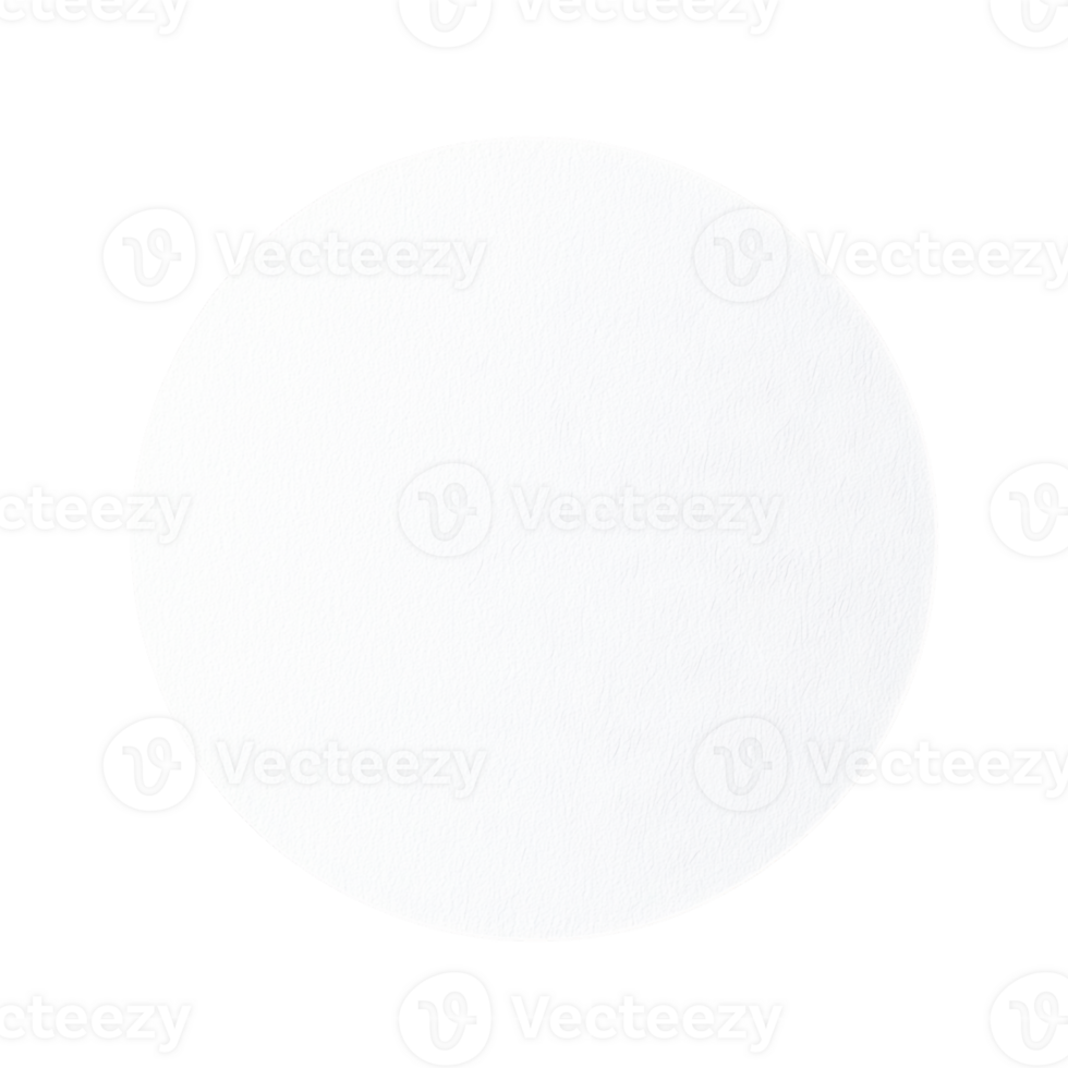 White Circular Shape on Transparent Background png