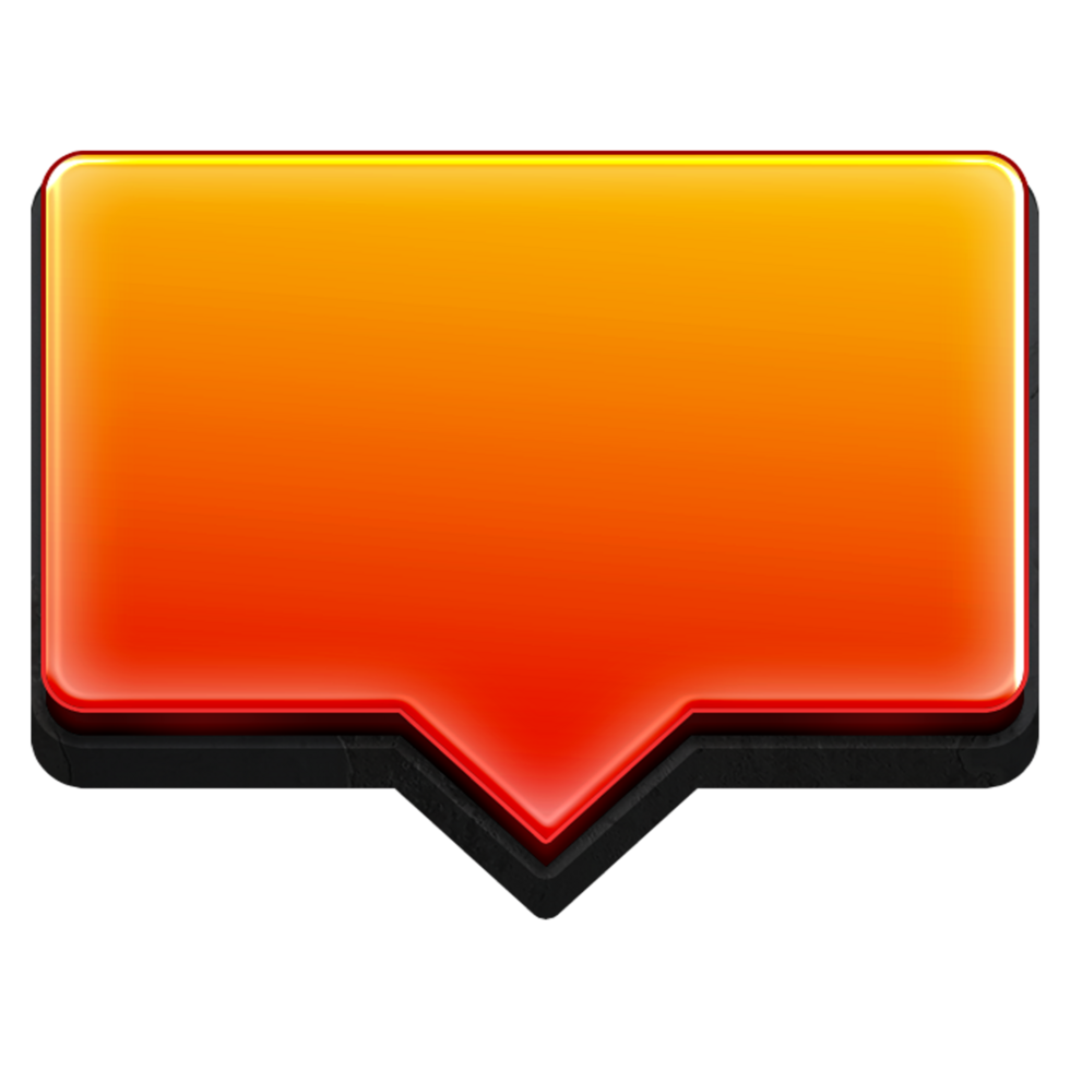 Modern Rounded Speech Bubble for UI Design png