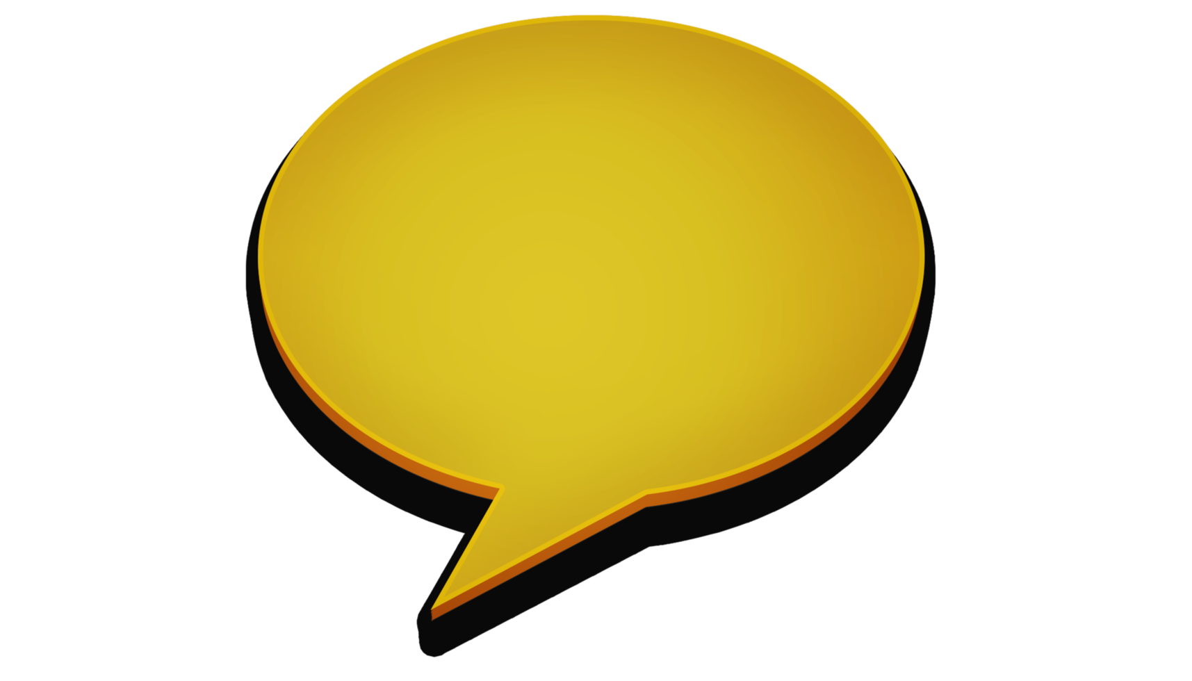 Golden Chat bubble speech icon message symbol png