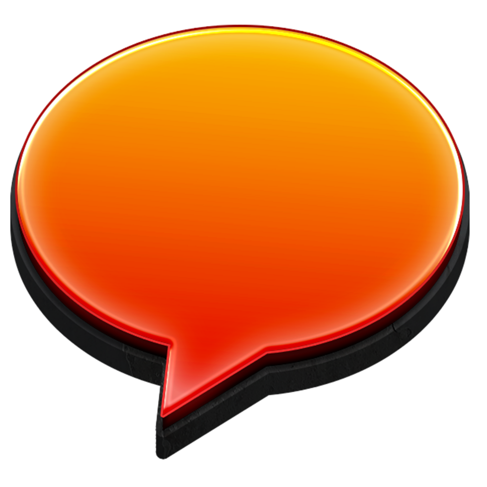 3D Speech Bubble Element for Social Media png