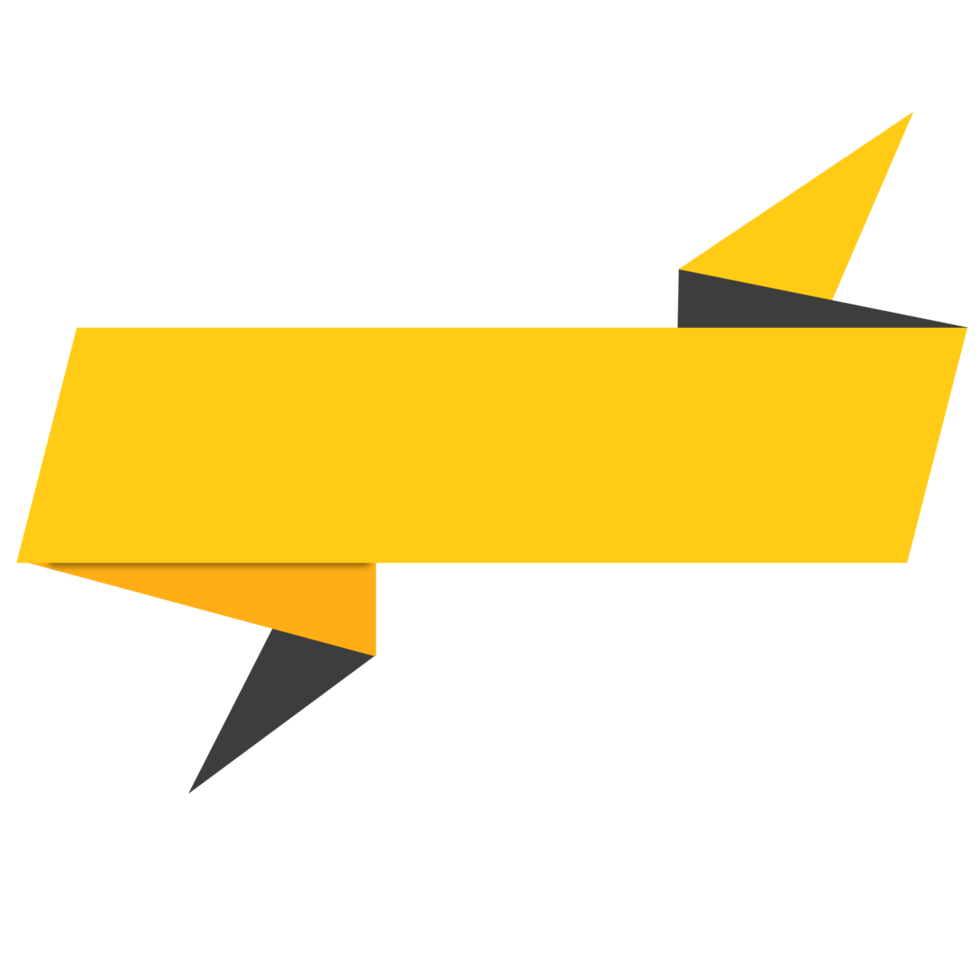 Yellow origami sale offer discount label banner sticker png