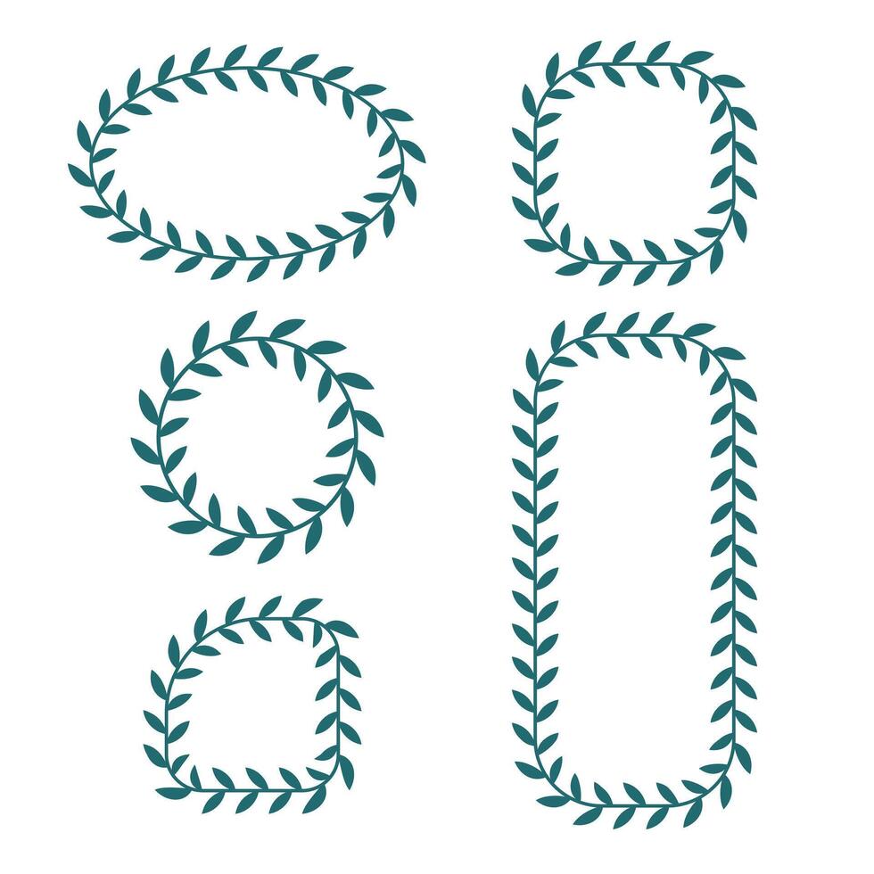 Laurel wreath winner award icon frame illustration. vector