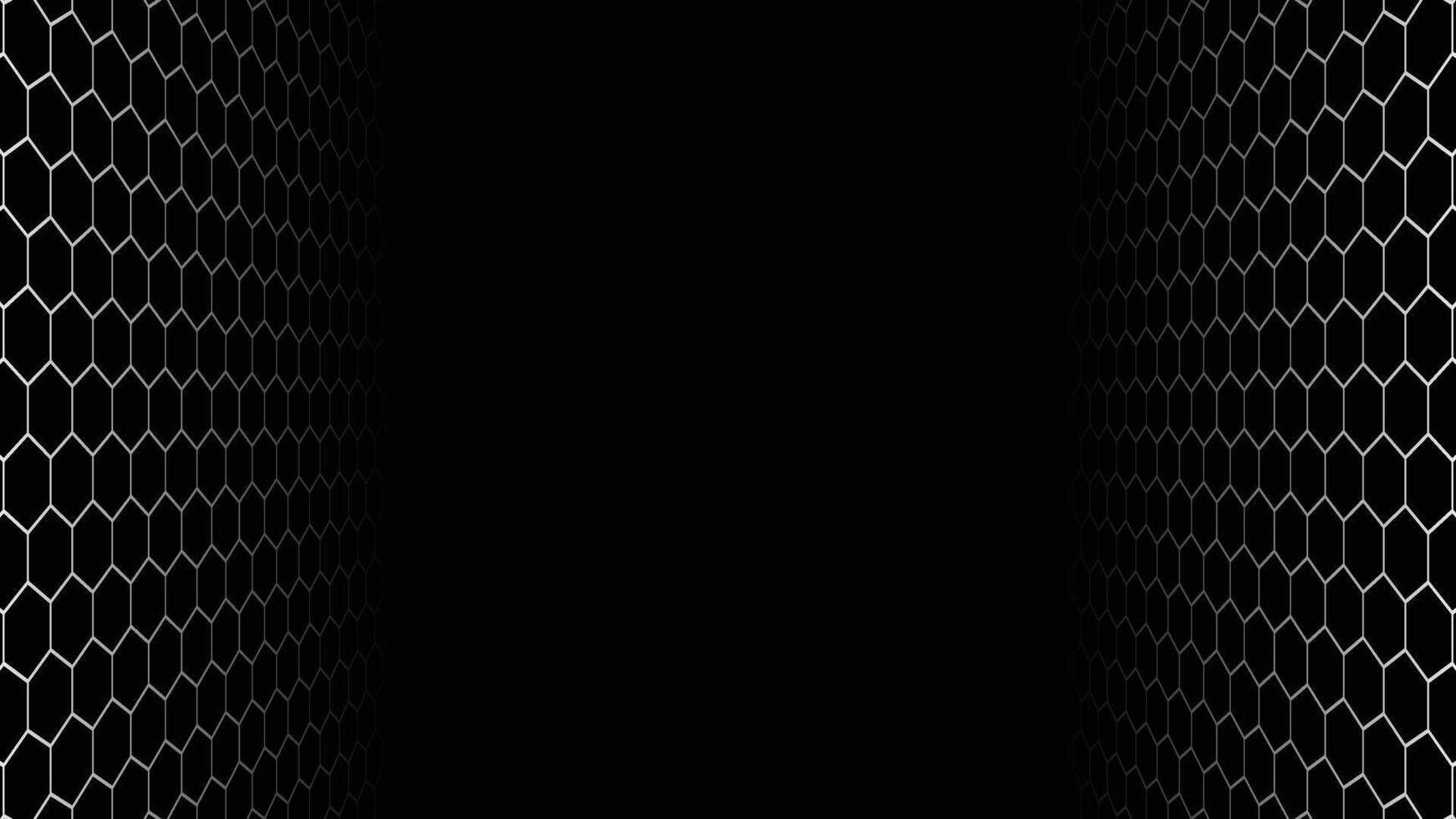 Hexagon Perspective on Dark Background Futuristic Design vector