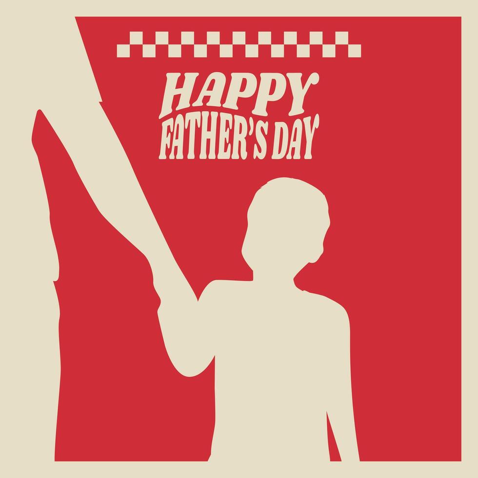 Father's day, design element for greeting card, poster, banner and flyer. vector