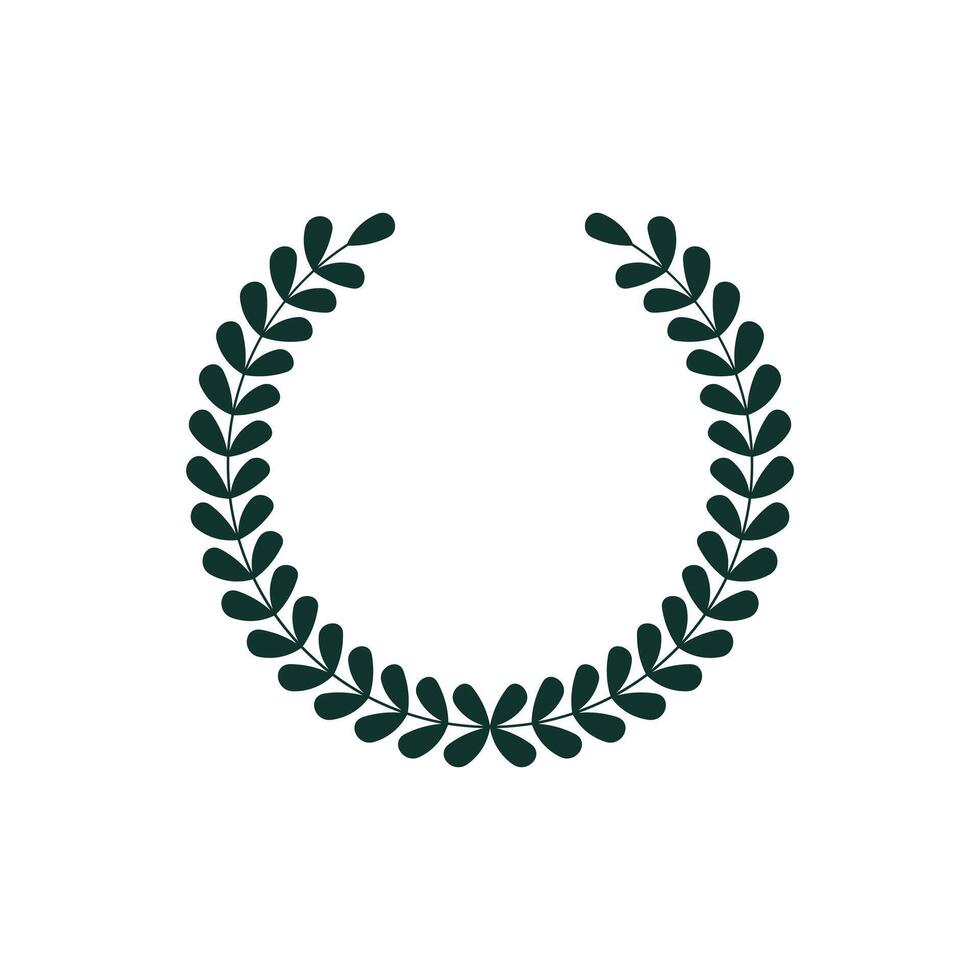 Laurel wreaths and branches with leaves. design vector