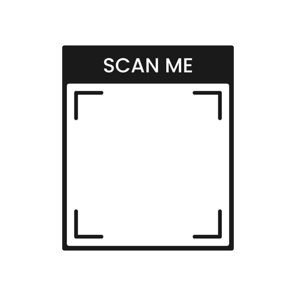 Scan Me Modern UI Label for QR Interface Design vector