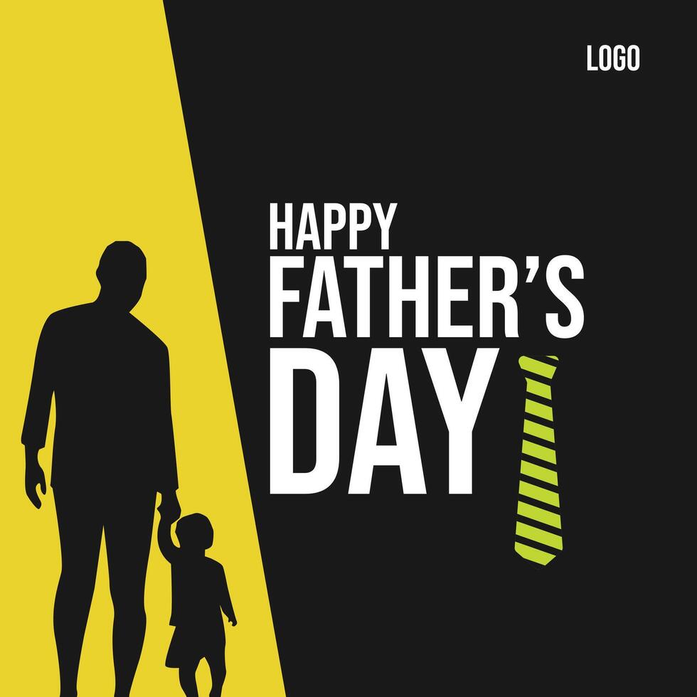 Father's day illustration, design element for greeting card. vector