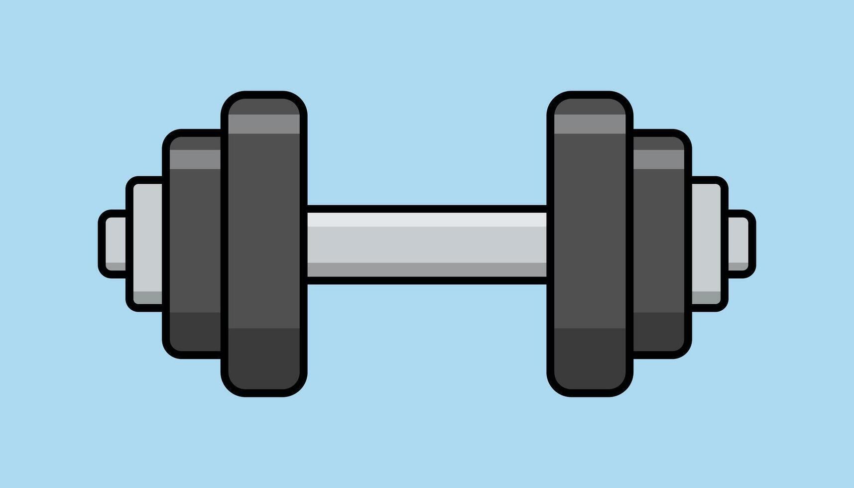 Barbell Illustration With Simple Background vector