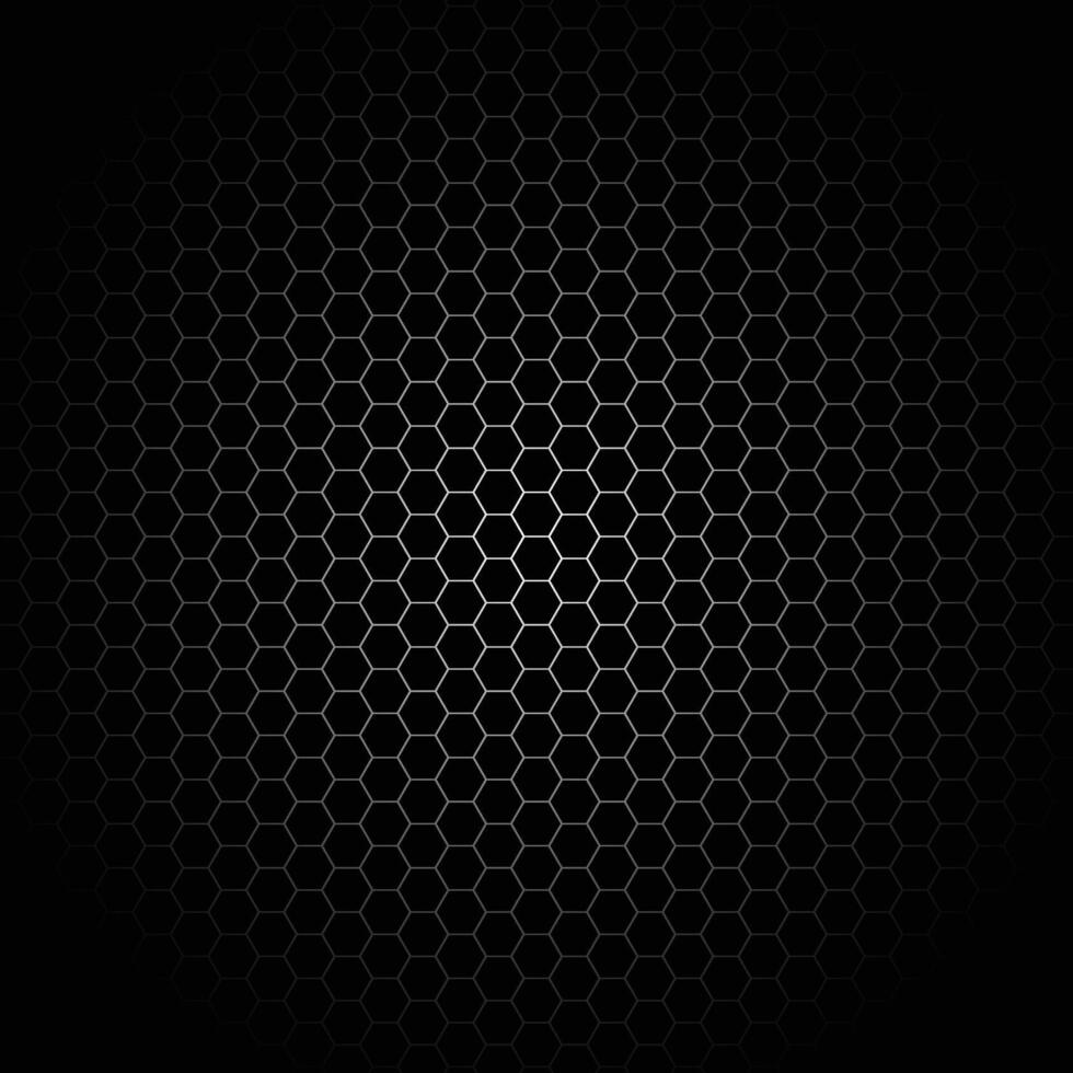 Black Honeycomb Background Futuristic Tech Pattern vector