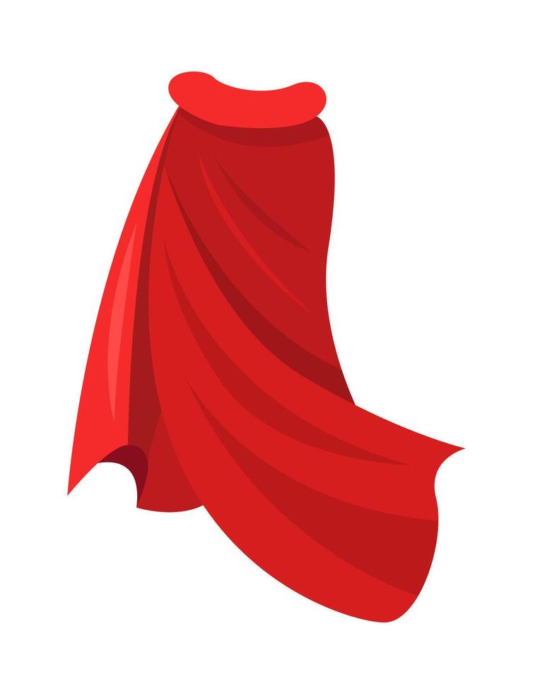 Red Superhero Cape Perfect for Creative Designs, Artistic Illustrations, and More vector