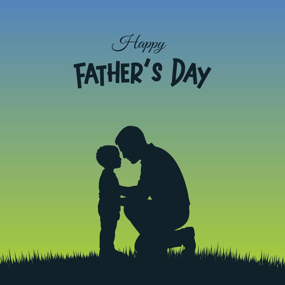 Happy fathers day social media post design illustration. Happy Father's Day Greetings Blue Yellow Black Background Social Media Design Banner vector