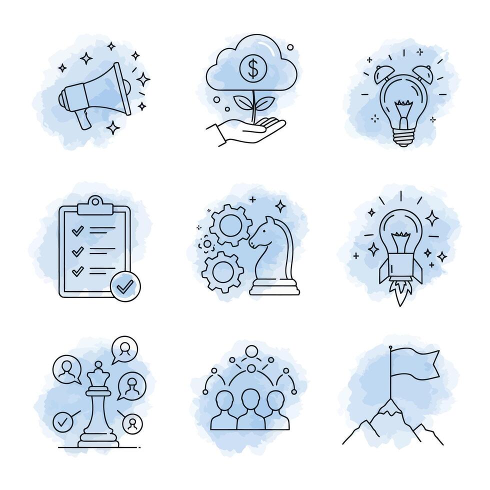 Successful Business Project Plan Strategies and Implementation Best Practices vector