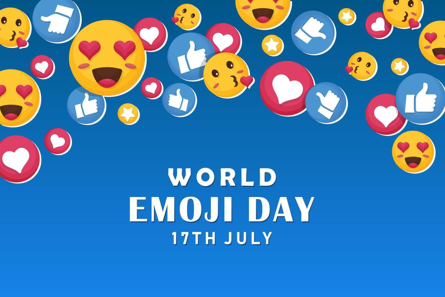 world emojji day background vector