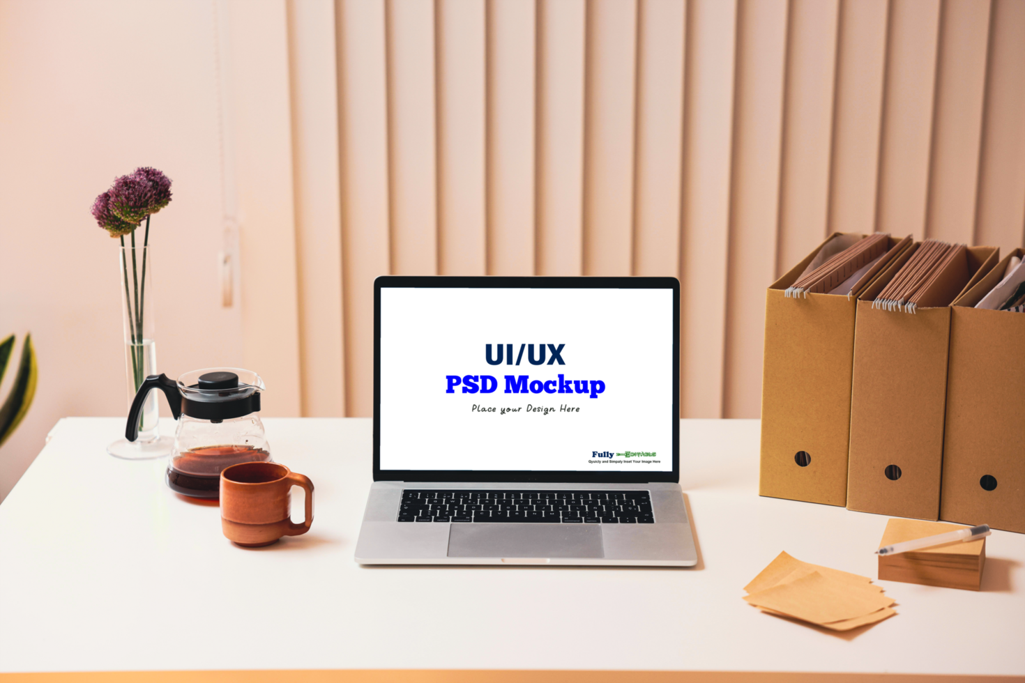 Responsive Laptop Web Design Showcase psd