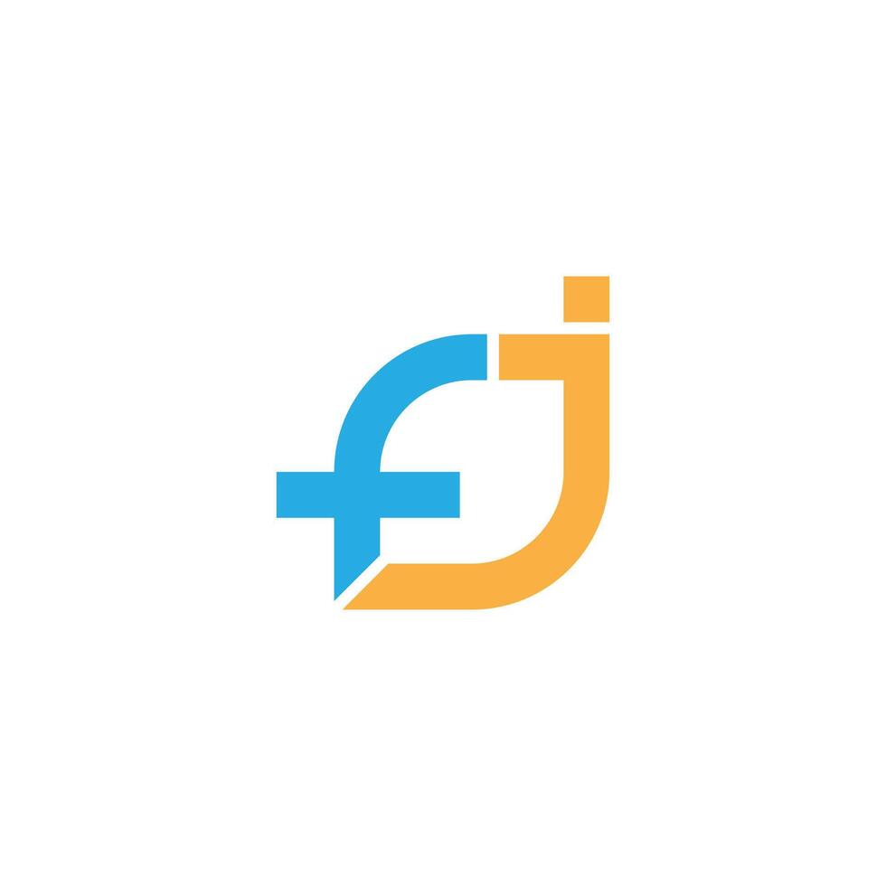 Creative Minimal JF FJ Letter Business Logo Design Template. vector