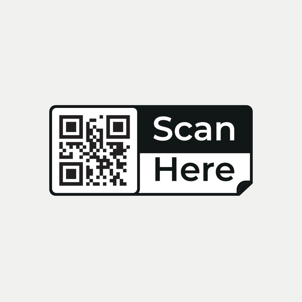 QR Code Scan Label, Scan QR Code icon, Template of frames with text scan me and QR code for smartphone, mobile app, payment and discounts. illustration Marketing and electronic commerce vector