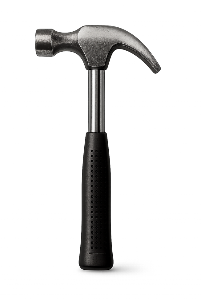 Steel hammer on a transparent background png