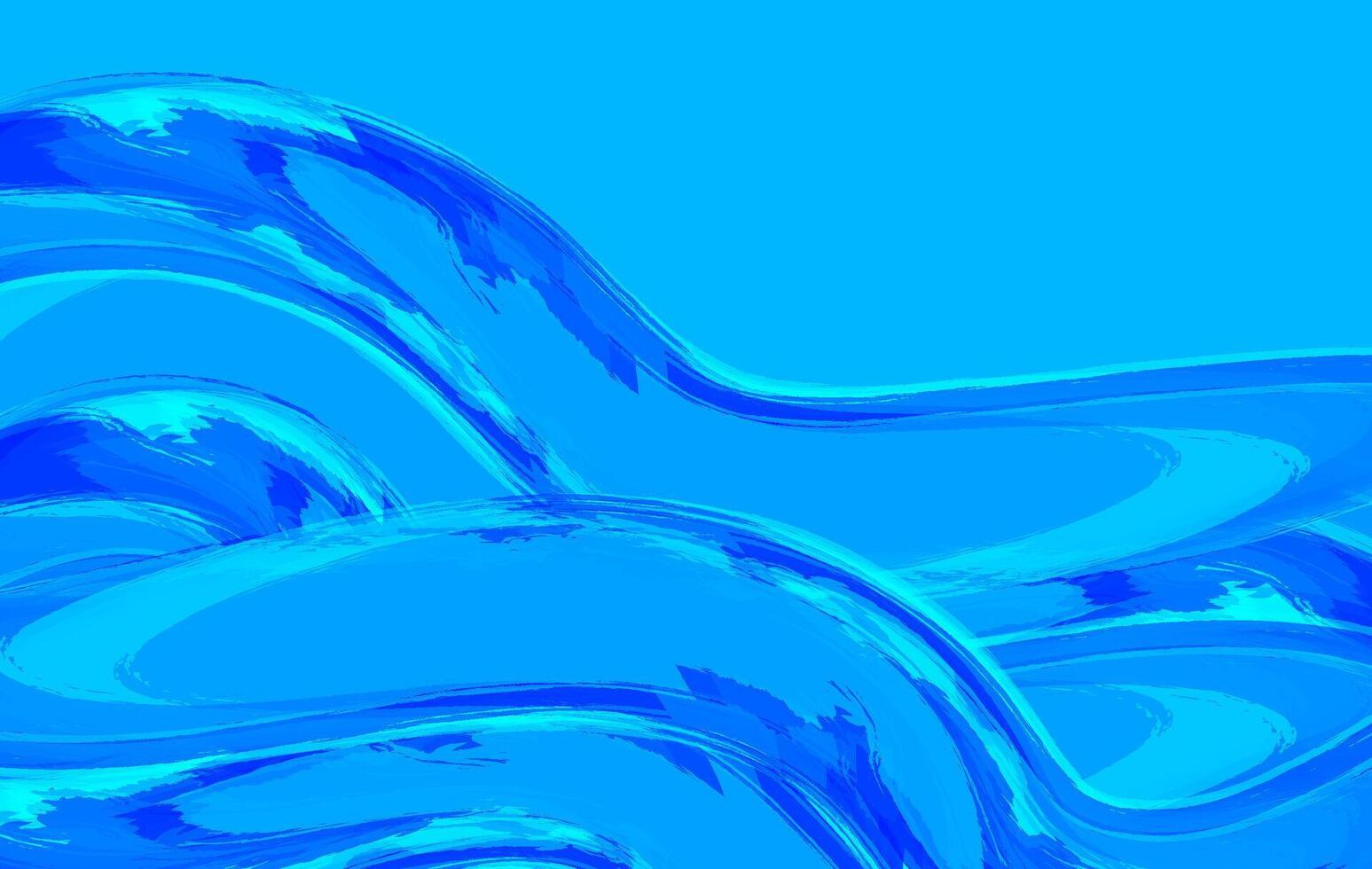 Blue Water Wave Abstract Art vector