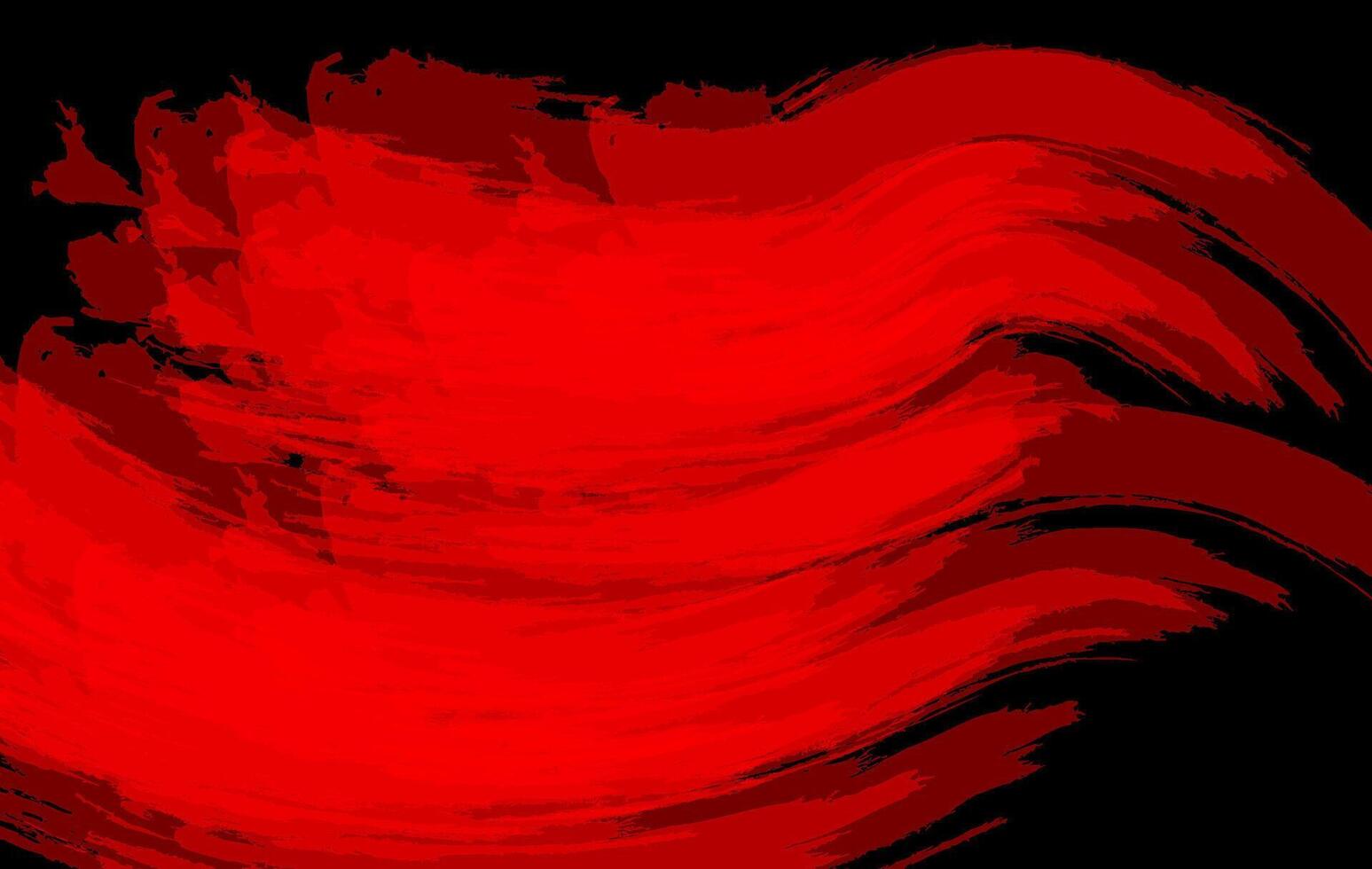 Dynamic Red Brushstrokes on Black vector