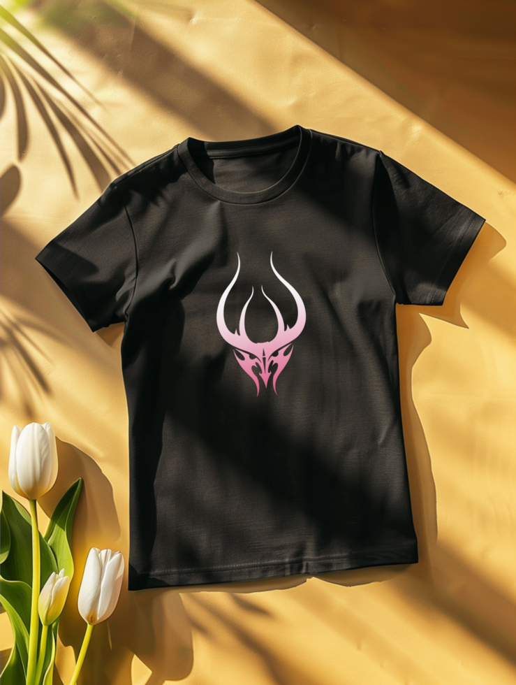 Plain black t shirt mockup for fashion designers and ecommerce use psd