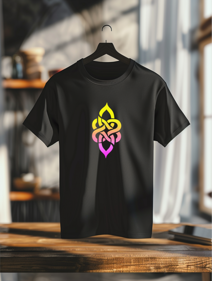 Professional black t shirt mockup for clothing brand previews psd