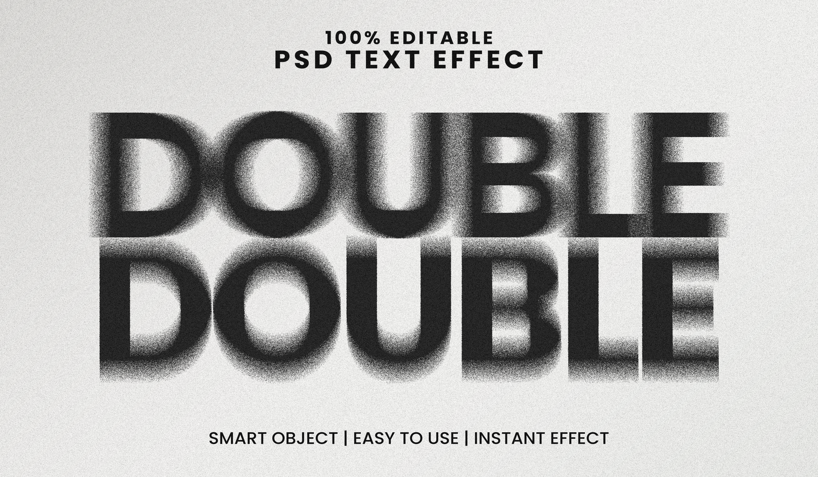 Blurred Retro Style Editable Text Effect for Modern Titles psd