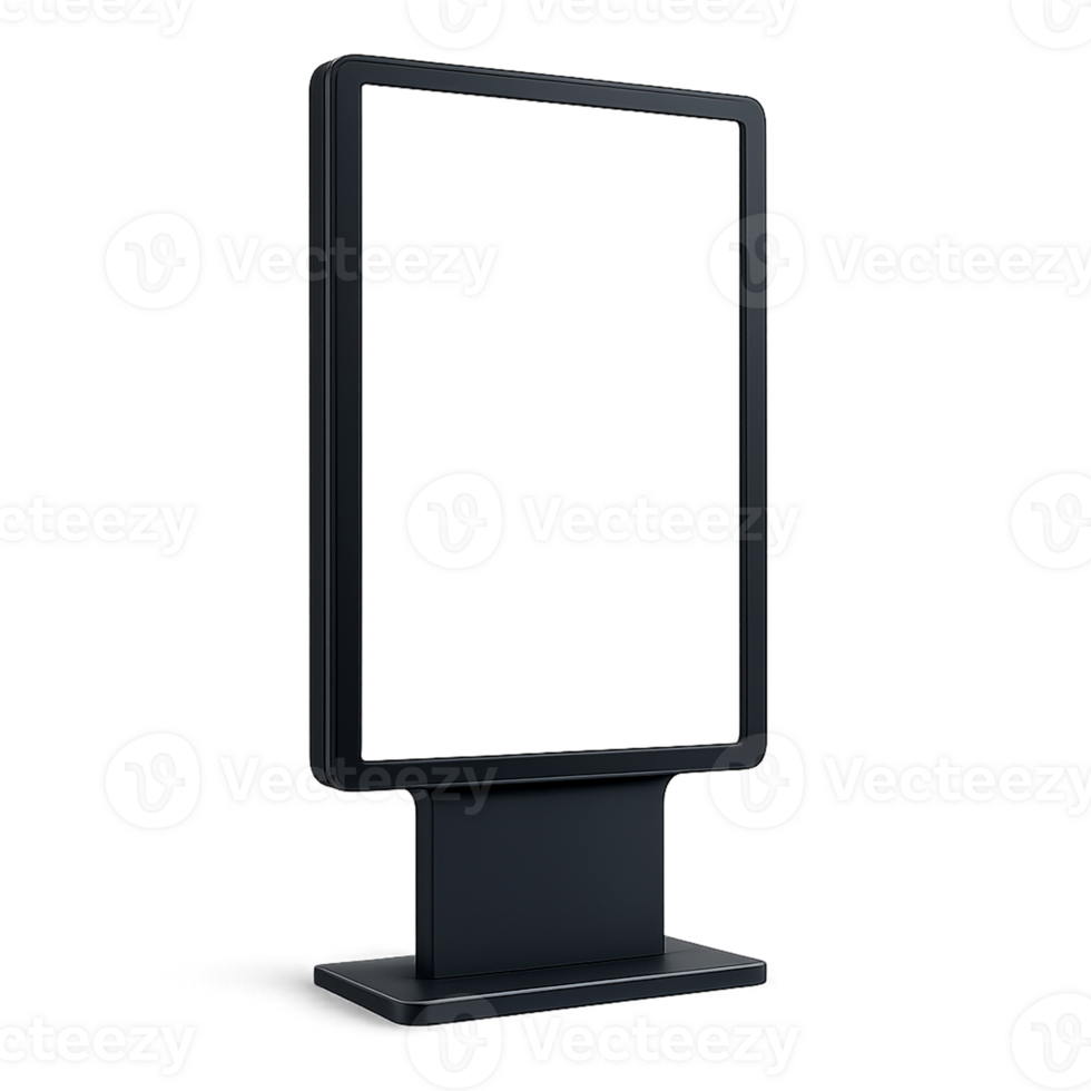 Minimalist Digital Display Stand on Transparent Background png