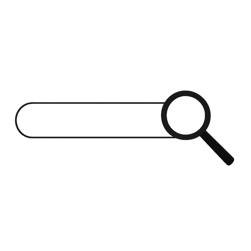 Minimal Search Bar with Magnifying Glass Icon on Transparent Background png