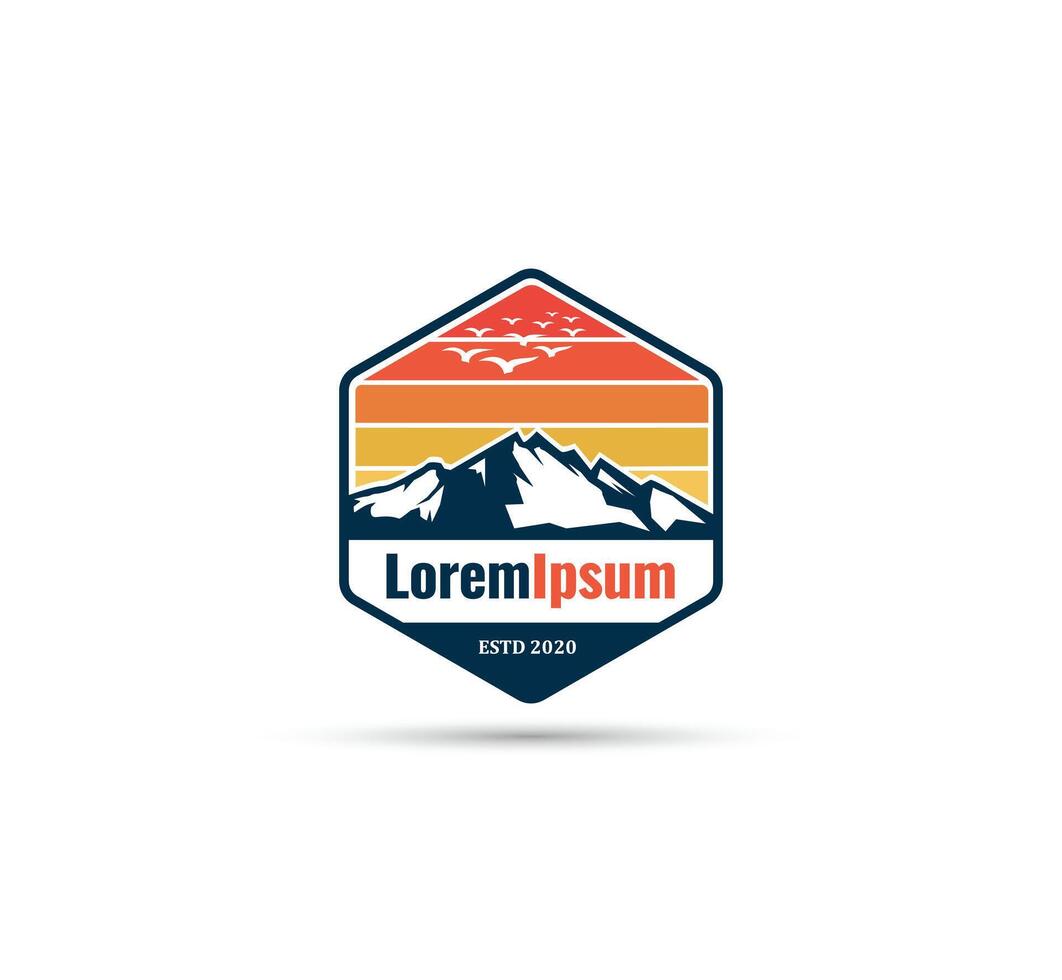 Mountains logo designs vector