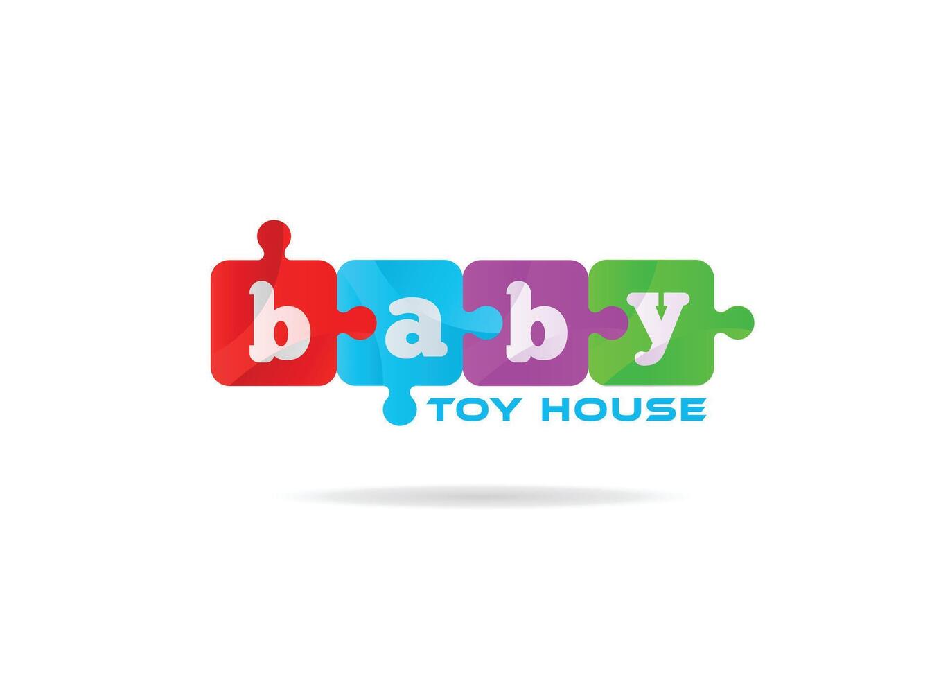 Baby toys shop logo vector