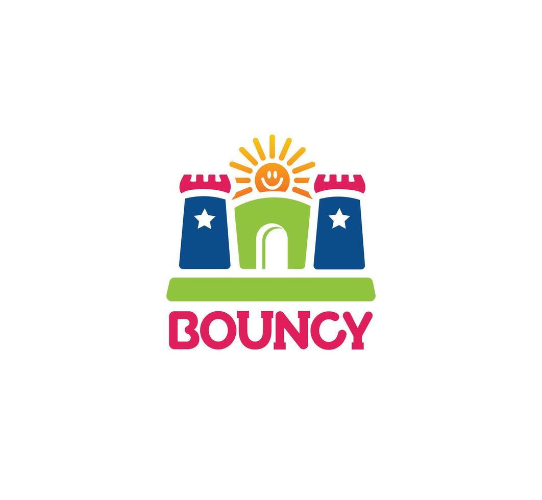 Collection of Colourful Castle Logos for Amusement and Entertainment vector