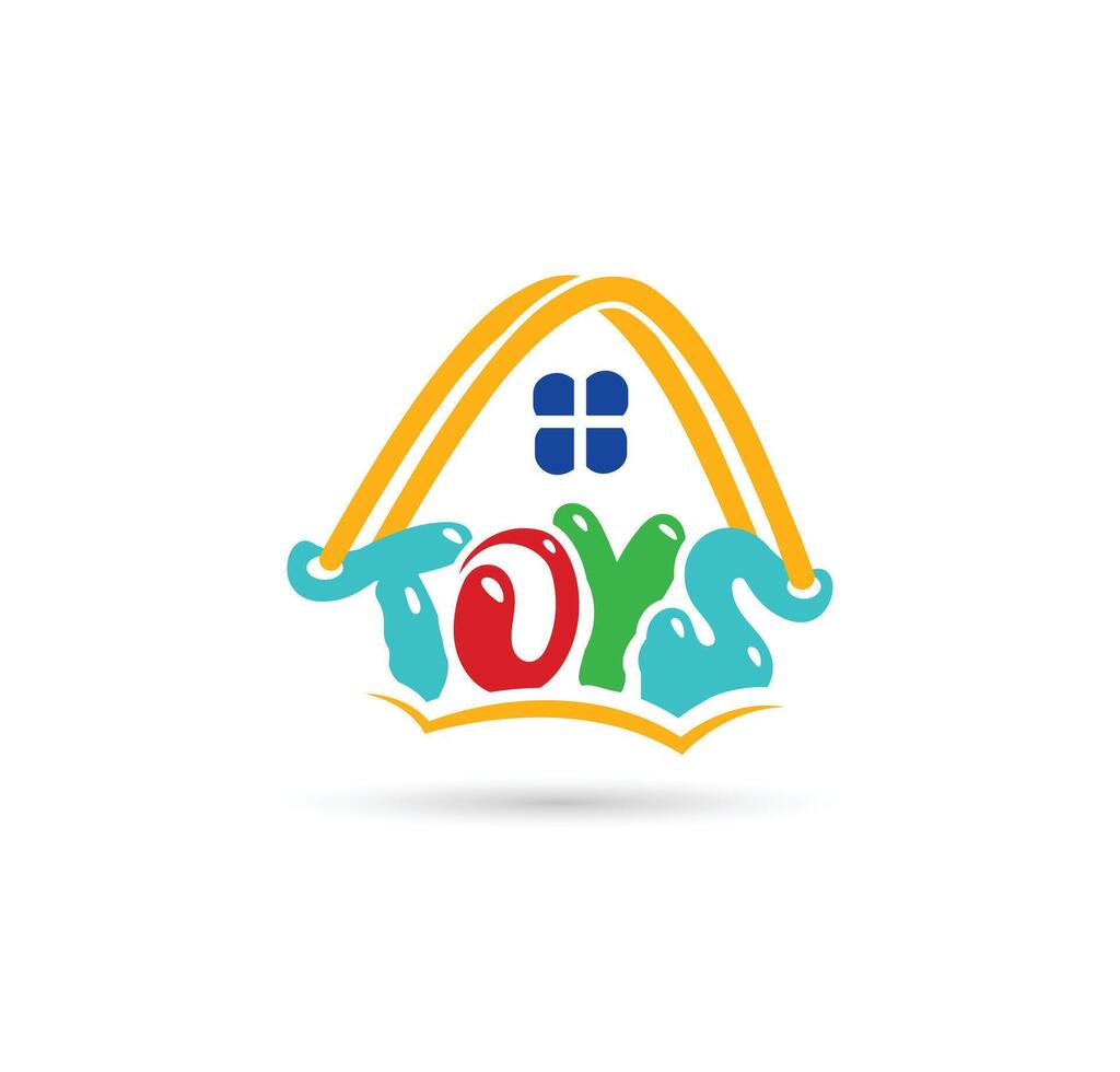 Home toys shop logo design vector