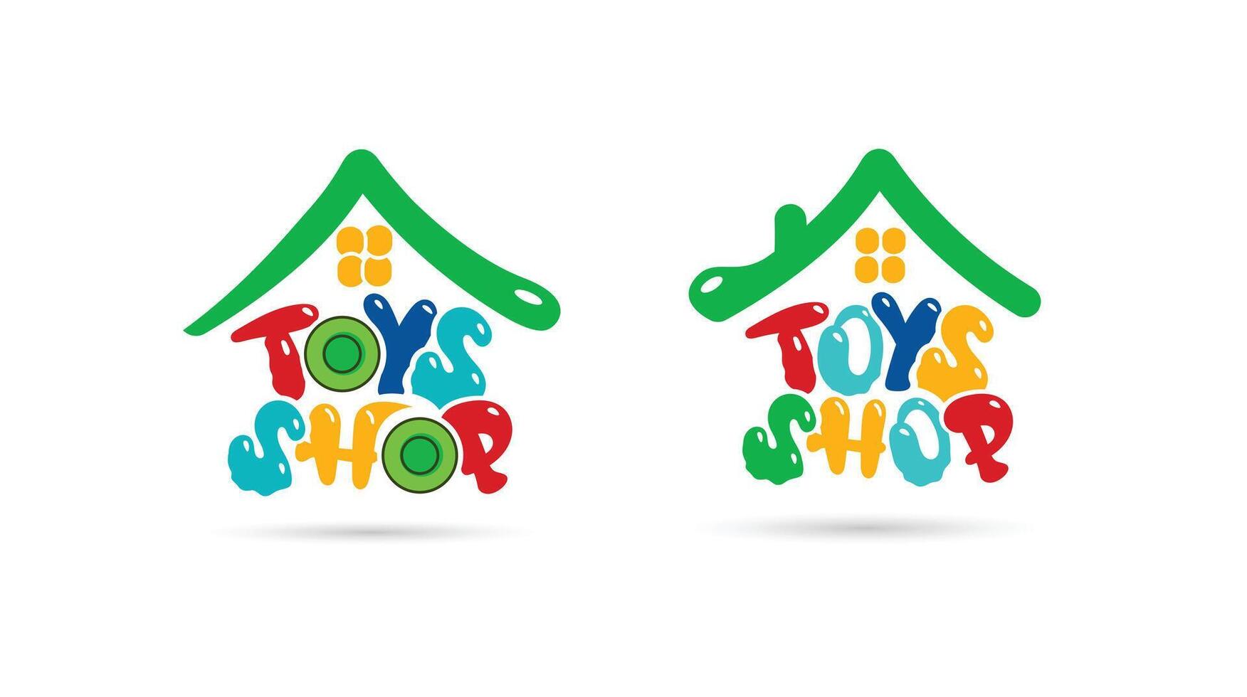 Toys shop logo designs vector