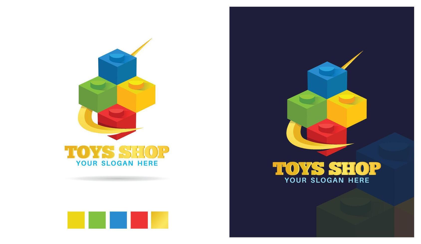 Toys shop logo design vector