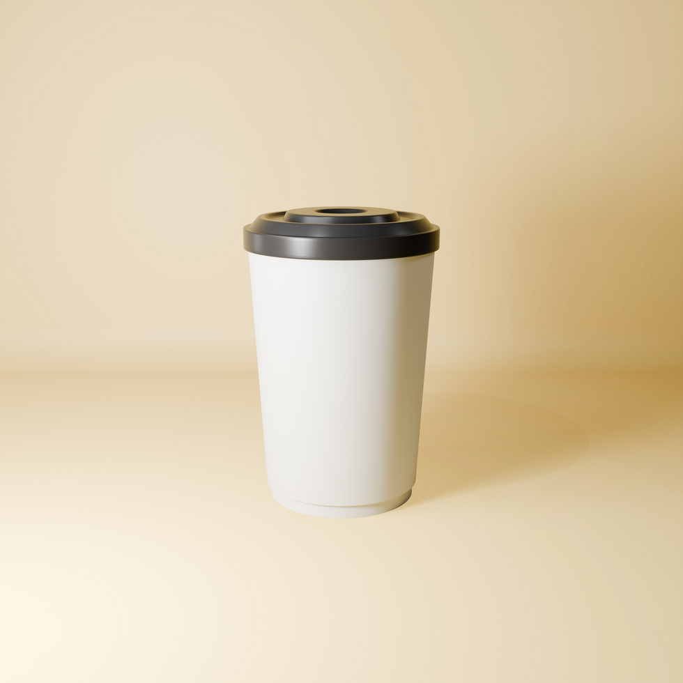 Empty Realistic Beverages Takeaway Cup For Product Mockup psd