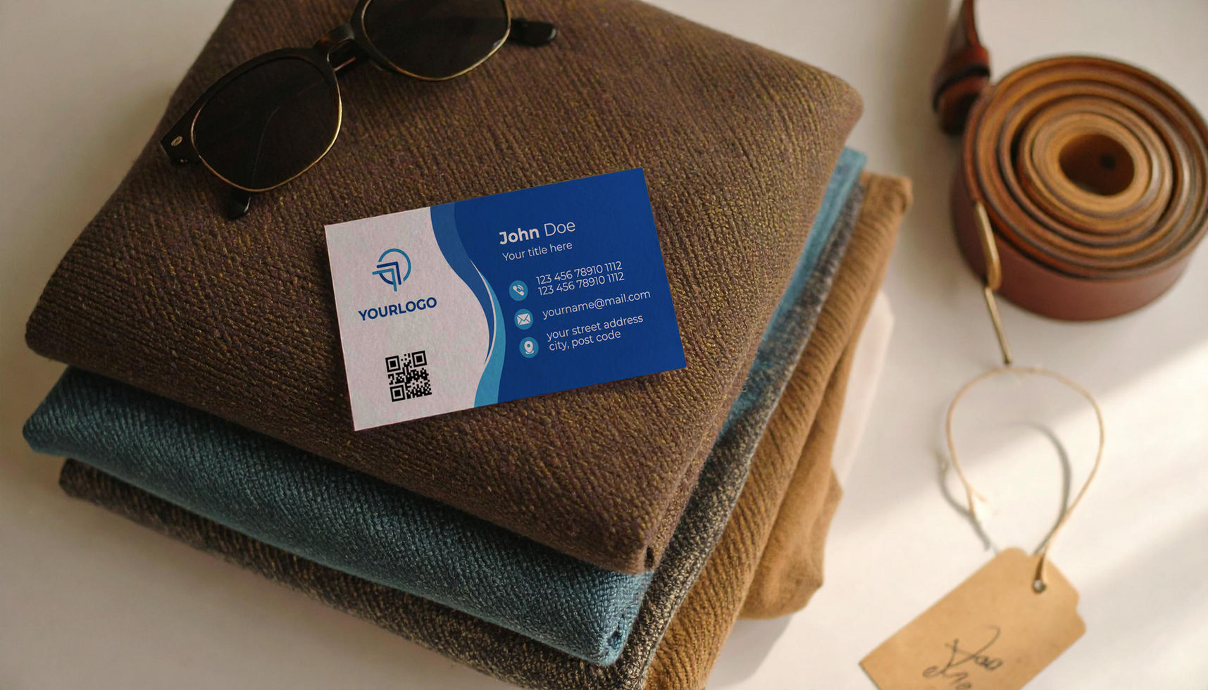 Fashion Accessories Business Card Mockup Layout psd