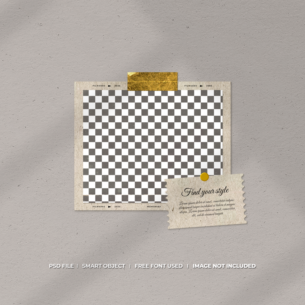 Mockup of a landscape social media photo paper psd