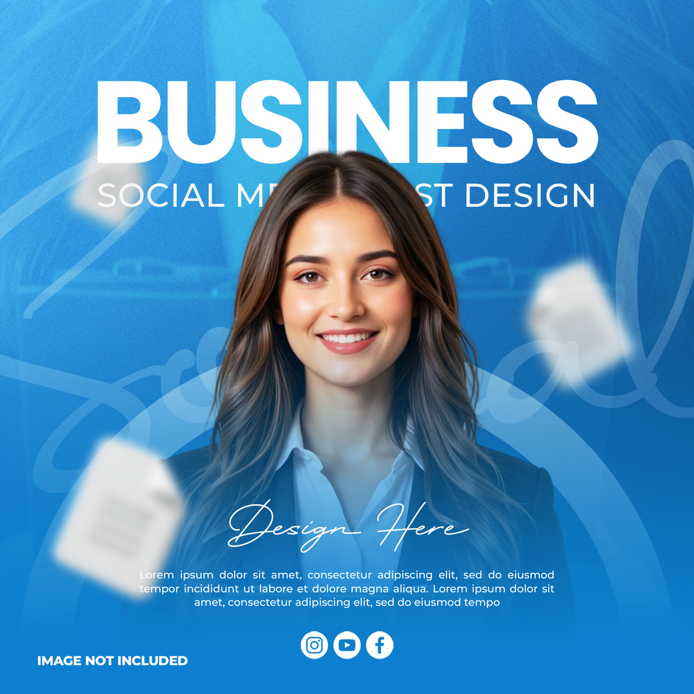 Digital business mockup for social media post psd