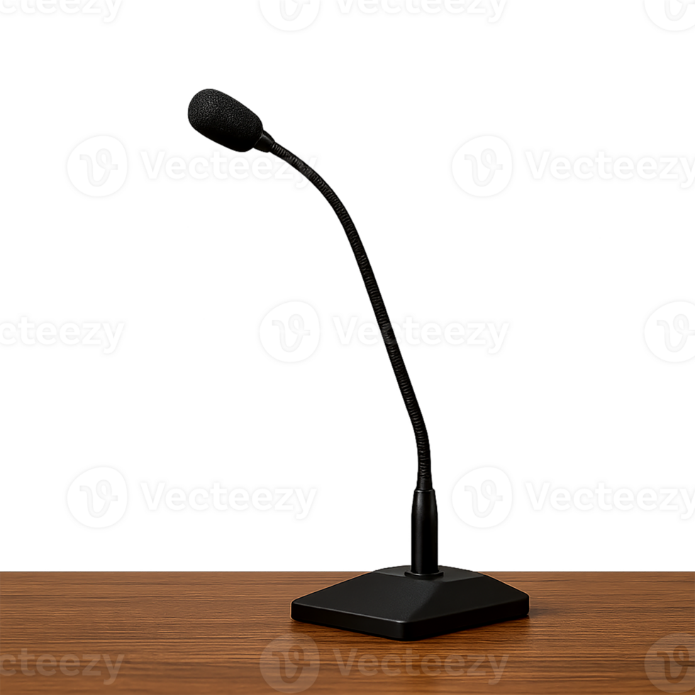 Gooseneck microphone on transparent background png