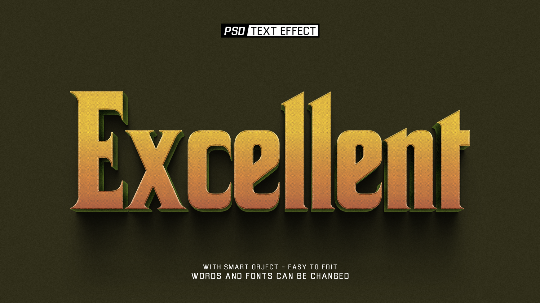 excellent 3d text effect psd