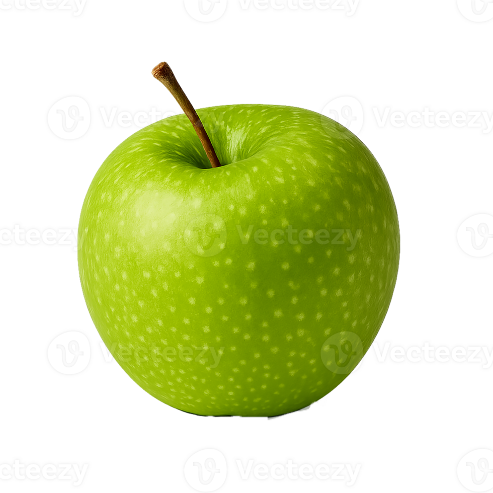 Vibrant Green Granny Smith Apple Isolated on Transparent Background png