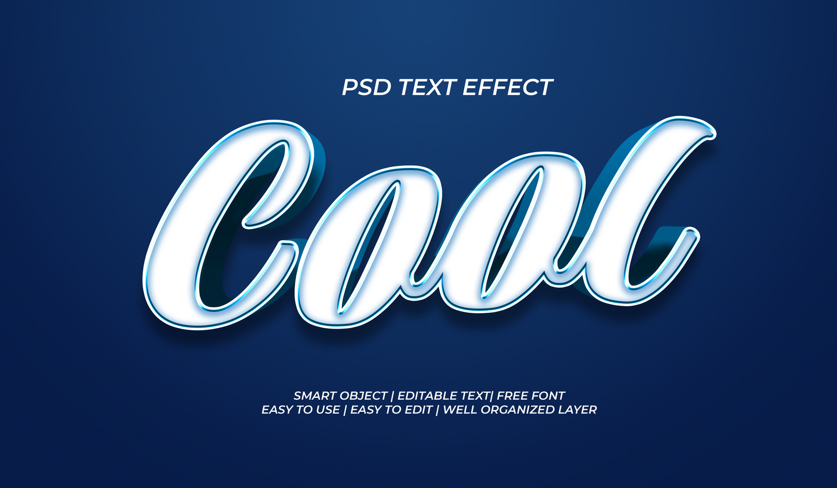 Editable Text Effect with Glowing Cool Font Design psd