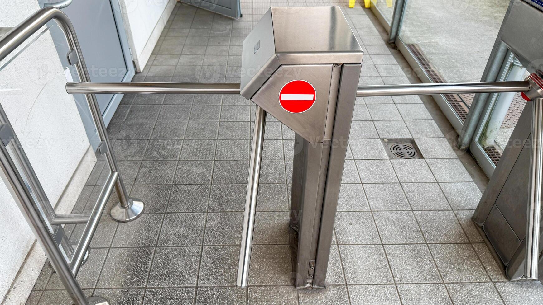 Rogue turnstile exudes metallic defiance during Empty Gates Festival, symbolizing urban transits quiet rebellion and clandestine thresholds photo